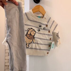 Striped Baby Sweater and Pants Set